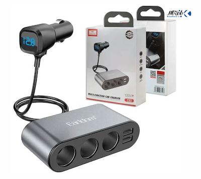 شارژر فندکی فست شارژ 120 وات ارلدام مدل Earldom ET-CS2