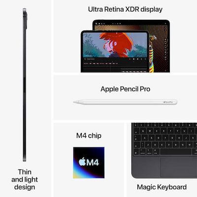 اپل مدل iPad Pro 2024 M4 Wi-Fi ظرفیت 256 گیگابایت و رم 8 گیگابایت