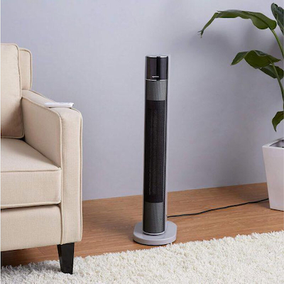 بخاری برقی سرامیکی ایستاده Amazon Basics مدل Tower Heater – گرمایش قدرتمند و بهینه با توان 2200 وات